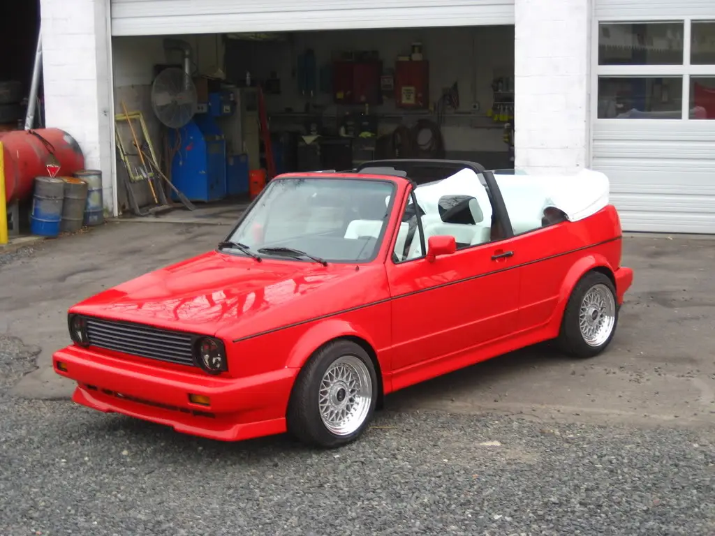 1990 VW Cabriolet in Ferrari Red, finished