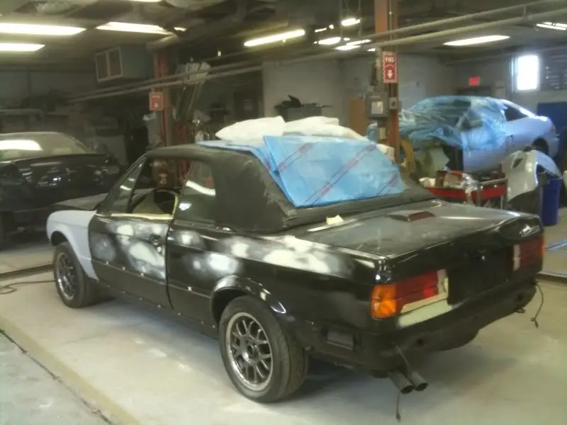 1990 BMW 325i Convertible, Triple Black, photo 3