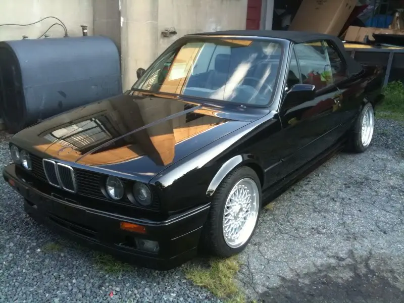 1990 BMW 325i Convertible, Triple Black, photo 40
