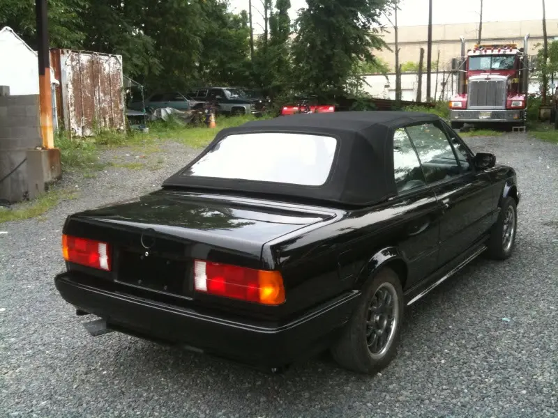 1990 BMW 325i Convertible, Triple Black, photo 34